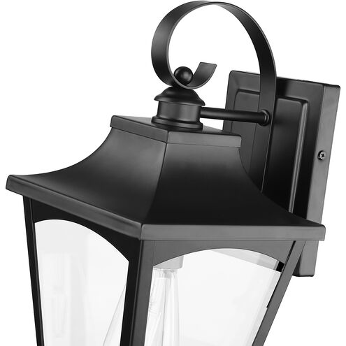 Curry 1 Light 16 inch Powder Coated Black Outdoor Wall Sconce